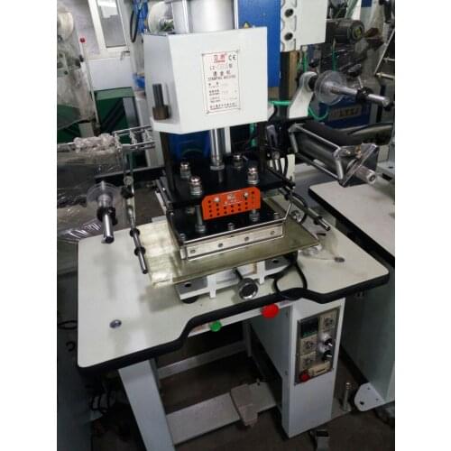 Automatic Hot Stamping Foil Machine Pneumatic Bronzing Machine LZ-90-B Card Leather Stamping Shoes Logo Stamper