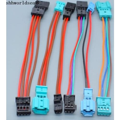 Shhworldsea 2P/3P/4P Auto Stereo Connector Car Speaker Plug Treble Plug Rain Sensor Socket Central Locking Plug For VW BMW