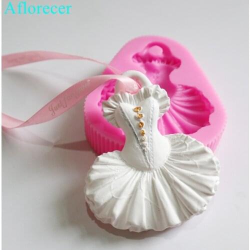 Ballet skirt Pendant plaster mold Wedding dress fragrance wax sheet mold Aroma Gypsum crafts Soap Clay Silicone mold