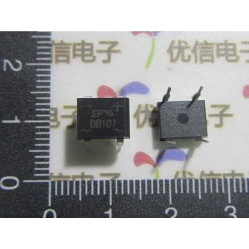 Free shipping DB107 rectifier bridge / bridge pile 1000V/1A / SEP SINGLE-PHASE GLASS PASSIVATED SILICON BRIDGE RECTIFIER