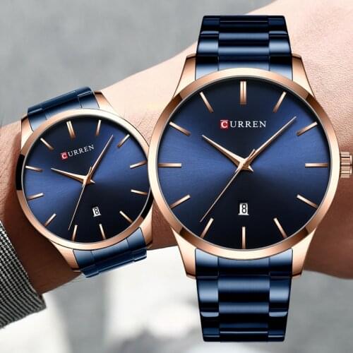 Curren Men Watches 2021 Luxury Brand Business Male Wrist Watches Sport Blue Minimalist Watch Men Wristwatch Relogio Masculino