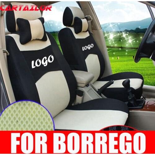 CARTAILOR car seat covers for kia Borrego accessories seat cover set sandwich cover seats cushion supports black cars protector