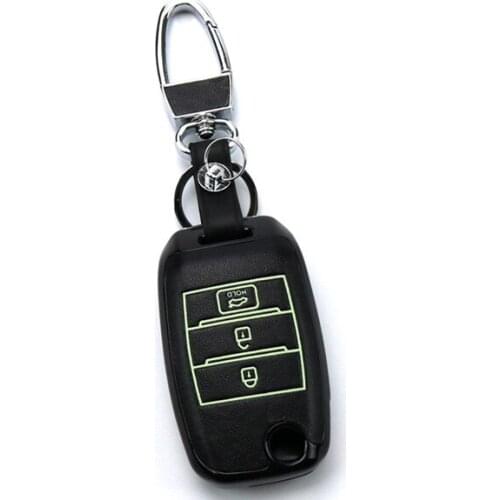 Car Luminous Key Cover Case Chain For KIA K3 K5 Sorento KX5 Optima KX3 K3S Sportage Carens Smart/Folding Key Accessories