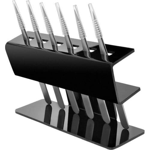 Acrylic Eyelash Tweezer Storage Holder Stand 6 Holes Convenient Tweezers Stand Shelf Holder Eyelashes Extension Makeup Tool