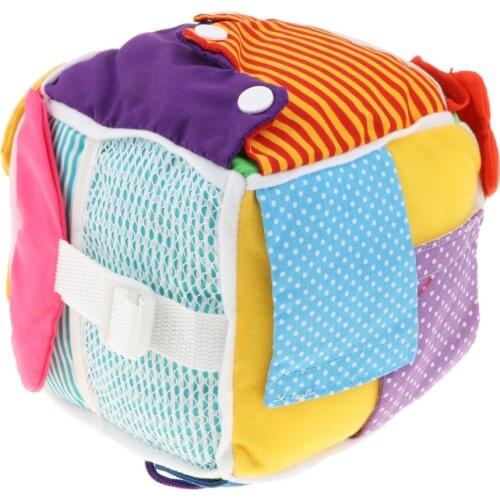 Baby Puzzle Game Montessori Early Education Teaching Basic Skills of Life Aids with Zipper, Snap, Button, Buckle, Tie, Lace