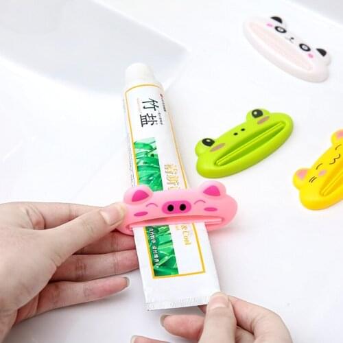 Creative Cartoon Animal Kitchen Accessories Plastic Toothpaste Squeezer Bath Toothbrush Holder Bathroom Kitchen Gadgets Cozinha