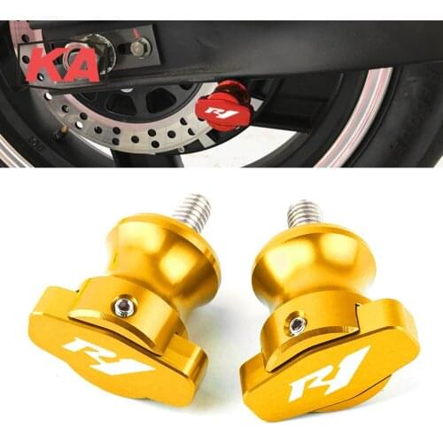 For YAMAHA YZF R1 YZFR1 1999-2018 Motorcycle 6MM Accessories Swingarm Spools Stand Screws Slider 2008 2007 2006 2005 2004 2003