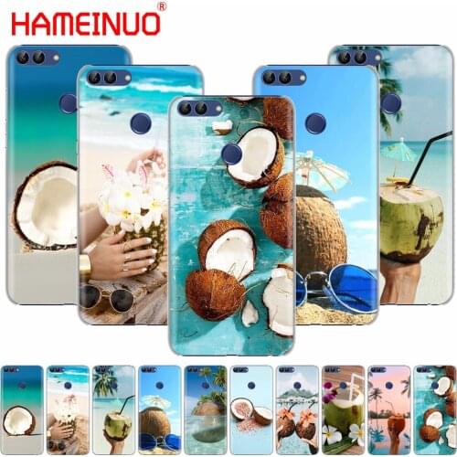 HAMEINUO Coconut on the beach cell phone Cover Case for huawei Honor 7C Y5 Y625 Y635 Y6 Y7 Y9 2017 2018 Prime PRO