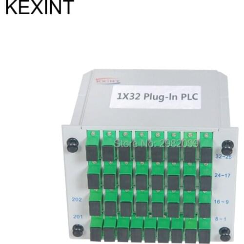 KEXINT Factory Directly PLC Splitter SC/UPC 1*32 Insertion /LGX /Cassette type Fiber Optic / 5piece