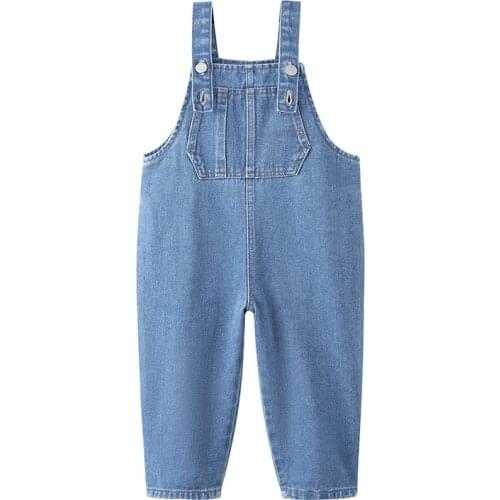 Children Clothing Spring Autumn Baby Overalls And Jumpsuits Jeans For Girl Boy Casual Japanese Style Soft Overalls For Kids 2-8y
