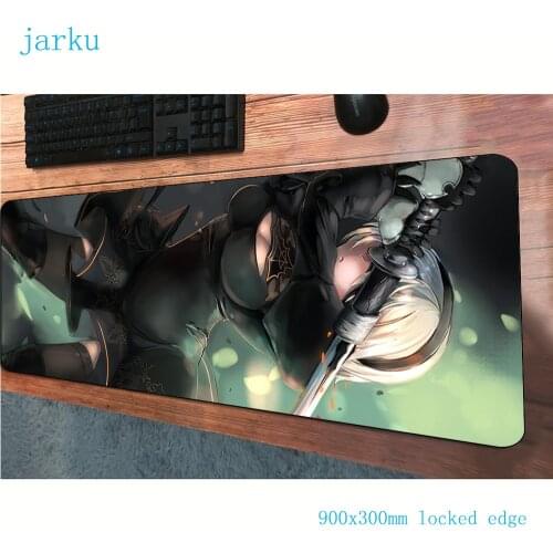 Nier pad mouse desk computer gamer mouse pad 900x300x3mm padmouse big pc mousepad ergonomic gadget office desk mats