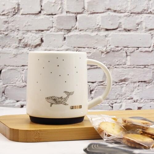 Starry Sky Animals Mug Ceramic of Bone China Breakfast Cup 330ml Office Tea Milk Cup with Lid and Spoon for Creative Gifts
