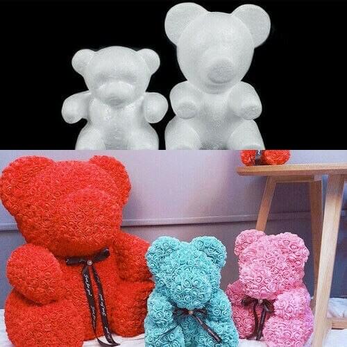 Modelling DIY White Polystyrene Styrofoam Foam Bear Valentine Gift Party Decor