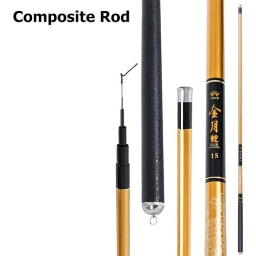New Arrive 3.6-6.3m Carbon fiber Stream Fishing Rod Telescopic carbon fishing rods throw pole superhard For Big Carp Fish