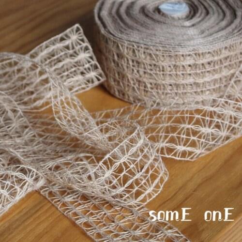 Hollow Ribbon Trim Jute Twine DIY Christmas Home Decor Craft Cake Gift Bow Hats Belt Decor Rope Designer Accessorie Fabric