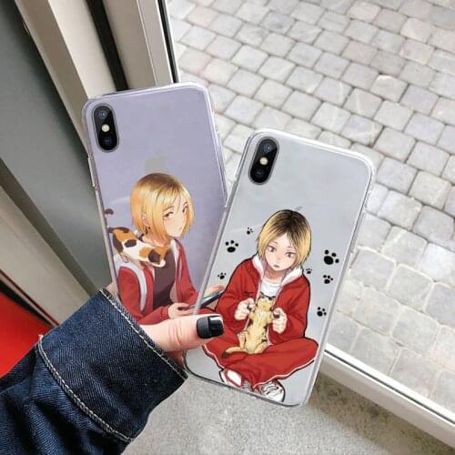 Kenma Kozume of Haikyuu volleyball anime funda cover Phone Case Transparent for iPhone 6 7 8 11 12 s mini pro X XS XR MAX Plus