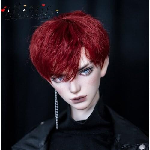 Allaosify Bjd Doll 1/3 1/4 High Temperature Silk Boy Short Wig