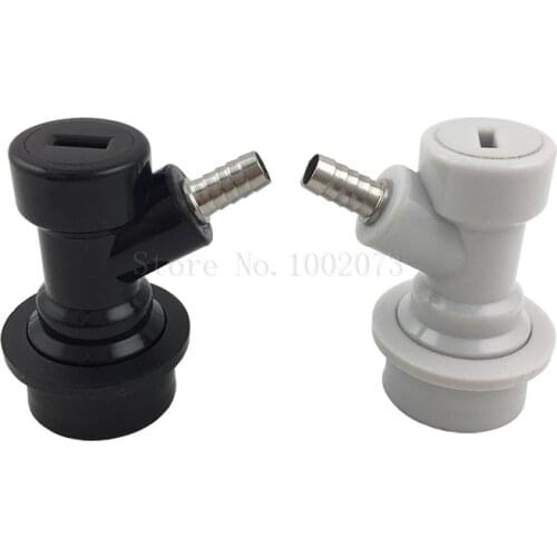 Homebrew Beer Keg Disconnect Cornelius Ball Lock keg Connector Gas/Liquid with 1/4"Barb
