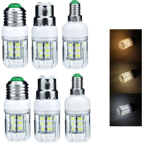 10pcs/lot LED Corn lamp Bulb E27 B22 E14 27LEDs 7W 5730 SMD LED Spotlight No Flicker Chandelier Lights For Home Lighting