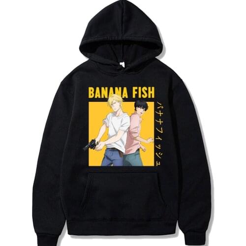Harajuku Japanese anime Banana Fish anime Hoodie Men/Women casual oversized Hoodies sweatshirt Pullover Streetwear Clothes