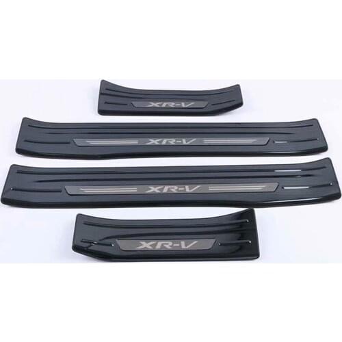 Stainless Steel Inner Outer Door Sill Scuff Plate Guard Sills Protector Trim For Honda XR-V XRV 2016-2021