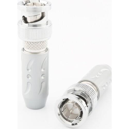 High Quality Viborg VD302R Pure Copper Rhodium Plated BNC Connector BNC Male Plug BNC Video Cable HD SDI Connector 75-5 BNC plug