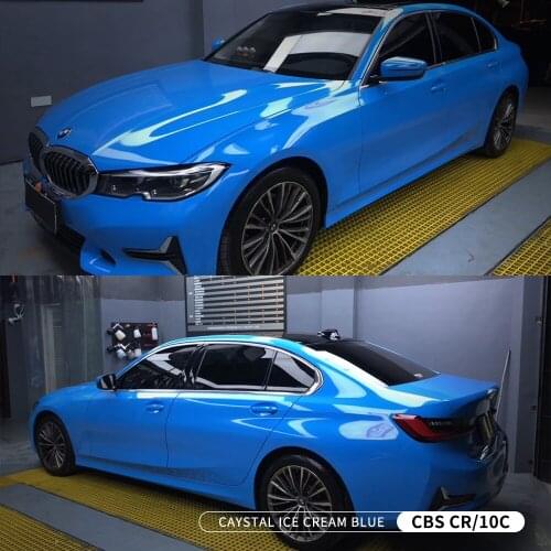 High Quality Warranty 2 Years Supper Crystal Vinyl Ice Cream Blue Good Sales Vinyl Wrap Rolls For Car