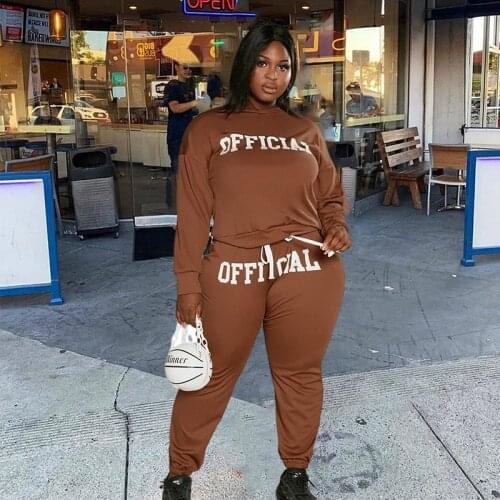 Plus Size Women Clothing Two Piece Set Winter Clothes Tracksuit Joggers Sweat Suits Casual Matching Sets Wholesale Dropshipping