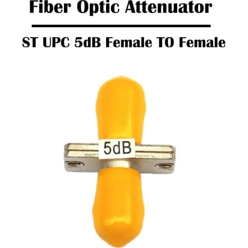 10 Pieces/lot ST/UPC Fixed Flange Fiber Attenuator 5dB SM Single Mode Simplex FTTH Ethernet Networking Optical