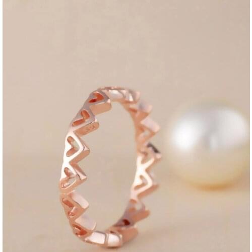 100% 925 Sterling Silver Pan Ring Creative Temperament Hand Painted Love Couple Ring For Women Wedding Party Fashion Jewelry