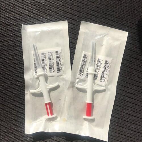 100PCS/lot Glass Tag with implanter 1.25*7mm ISO11784/785 FDX-B turtle usage ICAR Certificate