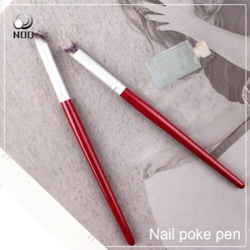 3pc Gradient Nail Tools Professional Nail Art Drawing Pen Brush Dark Red Wood Handle Manicure Pedicure Brush Soft Hair Ombre