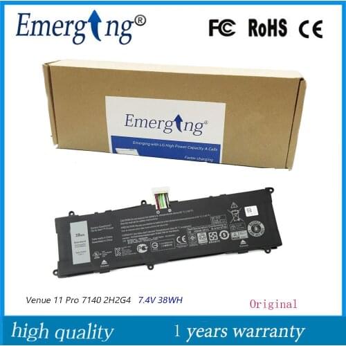 7.4V 38WH New Original 2H2G4 Battery for Dell Venue 11 Pro 7140 21CP5/63/105 2217-2548