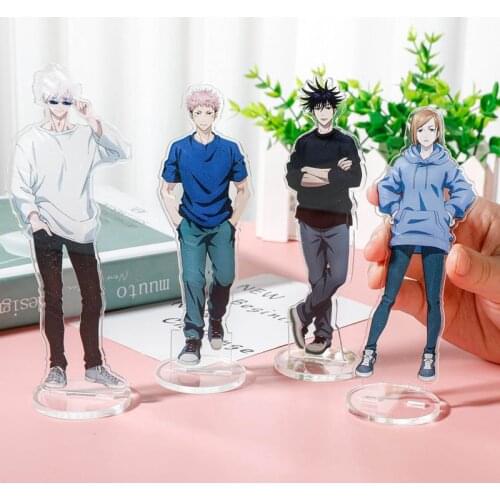 Anime Jujutsu Kaisen Satoru Yoji Itadori Fushiguro Megumi Acrylic Stands Character Model Desk Decor Fans Collection