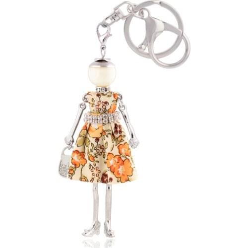 Charm France Women Keychain Fashion Girl Charm Bag Key Chain Gift Cute Design Pendant Accessory Jewelry