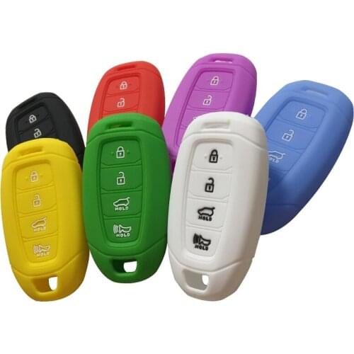 Key Cover for Hyundai Kona Electric Santa Fe 2019 Accent Ix35 Azera 2016 2017 Grandeur Ig Solaris Silicone Key Case Protection
