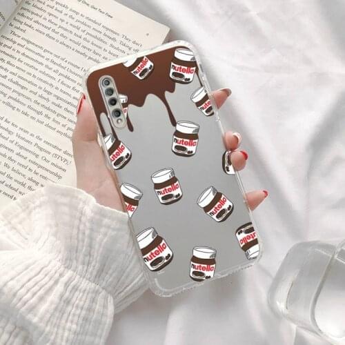 Nutella Chocolate sauce sweets Phone Case Transparent for xiaomi Redmi note cc K 30 10 20 8 9 8 S E T X PRO