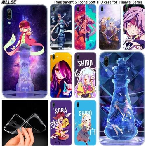 Anime Game NO life Hot Silicone Case for Huawei Mate 10 20 Lite Pro Enjoy 8 9E Y6 Pro Y5 2017 Y7 Pro Y9 2019 2018 Fashion Cover