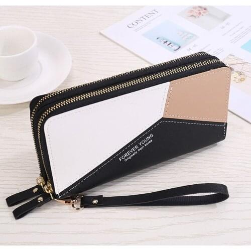 Double Zipper Women Wallets bags Cards ID holders Lady Large Moneybags Clutch Coin Purse Womans Wallet New Bag Billfold Pocket