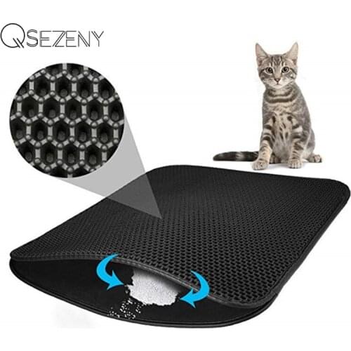 Pet Cat Litter Mat EVA Double-Layer Cat Litter Trapper Mats with Waterproof Bottom Non-slip Pet Litter Cat Mat Layer kattenmand