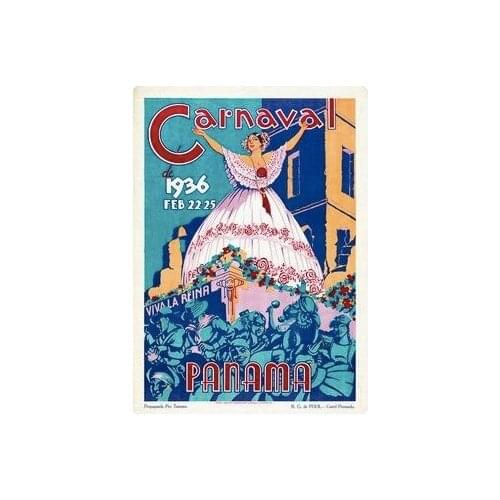 Panama Carnaval, travel poster, 1936 Arts Tour Classic Retro Vintage Poster Canvas Painting DIY Wall Paper Home Decor Gift