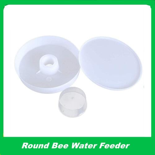 1pcs Bee Feeder 4 Pint Rapid Round Honeybee Hive Top Entrance Feeder 2L White Plastic Beekeeping Feeders Beekeeping Tools