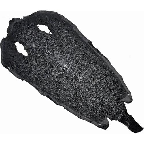 Genuine Stingray Skin Leather Hide Pelt Black Grained large big size Natural Manta Ray Fish Skin about 25cm x50cm