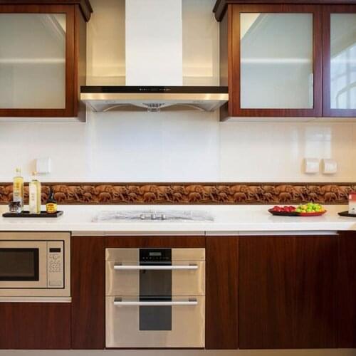 Creative 3d Elephant Wallpaper Borders Kitchen Bathroom Tile Decor Stickers Pvc Furniture Door Decoration Wall Sticker Ez065