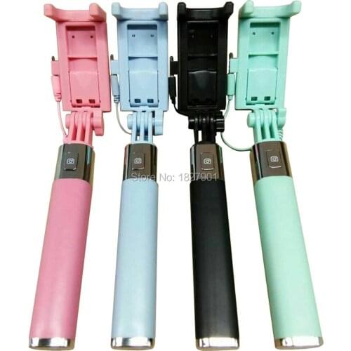 Mini Selfie Stick With Button Wired Silicone Monopod Universal For iPhone 6 5 Android Samsung Huawei Xiaomi Selfie stick