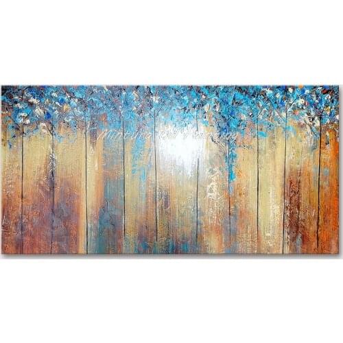 Mintura Hand Painted Modern Abstract Trees Oil Paintings On Canvas Pop Art Posters Wall Pictures For Living Room Home Decoration