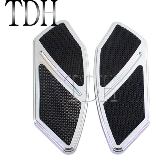 Motorcycle Chrome Passenger Diver Foot Boards Floorboards Footrest For Harley Touring Road King Glide Softail Fat Boy 1984-2015