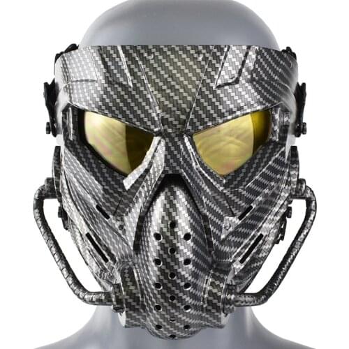 NEW Carbon Fiber Full Face Protective Mask Military Fan Field Equipment Tactical Mask Human Outdoor Cs Mask
