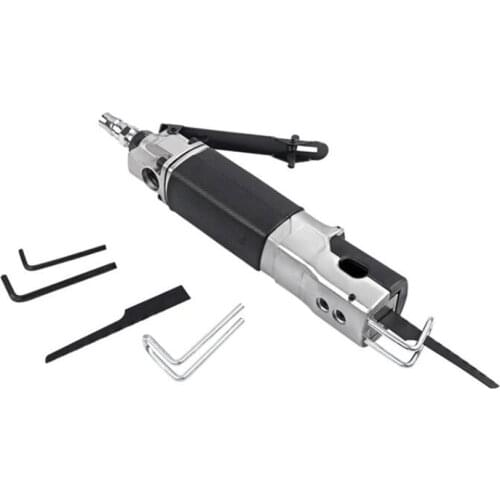 Air Reciprocating Saw, 9000rpm 1/4'' Pneumatic Reciprocating Saw with 2 Blades, 2 Wrench, 10mm Stroke, for Cutting Wood Metal