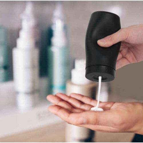 Portable 240ml Silicone Manual Squeezing Liquid Soap Dispenser Kitchen Bathroom Conditioner Gel Lotion Shampoo Container Bottle